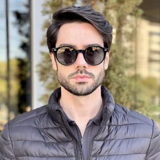 safine com br oculos de sol masculino redondo preto enzo
