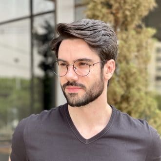 safine com br oculos de grau de titanio masculino redondo preto fosco yago 2