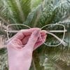 safine com br oculos de grau gatinho de metal branco com dourado malu 1