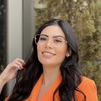 safine com br oculos de grau gatinho de metal nude com dourado malu 1