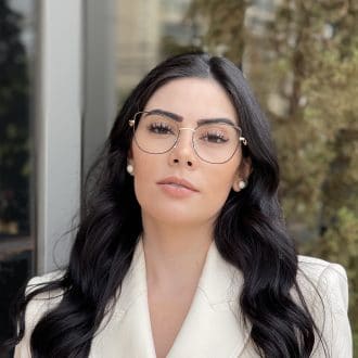 safine com br oculos de grau gatinho de metal preto com dourado malu 4