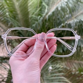 safine com br oculos de grau quadrado em acetato transparente giovana