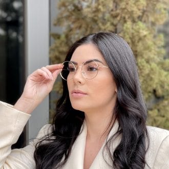 safine com br oculos de grau redondo dourado nathalia