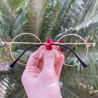 safine com br oculos de grau redondo dourado nathalia 5