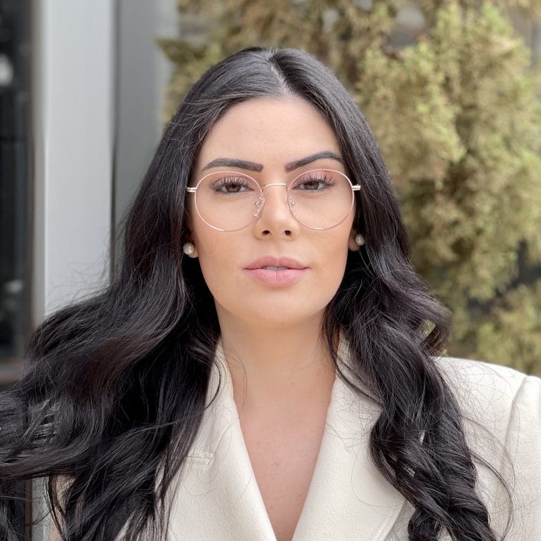 safine com br oculos de grau redondo nude com dourado nina 4