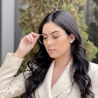 safine com br oculos de grau redondo rose com dourado marina 1