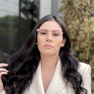 safine com br oculos de grau redondo rose com dourado marina 3