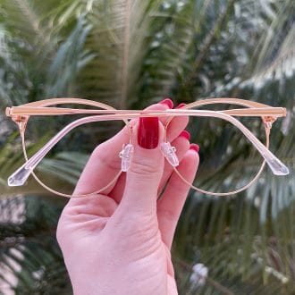 safine com br oculos de grau redondo rose com dourado marina 6