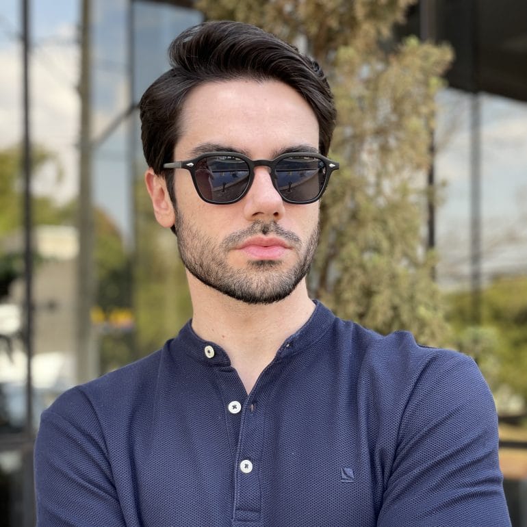safine com br oculos de sol masculino quadrado preto fosco vitor 1