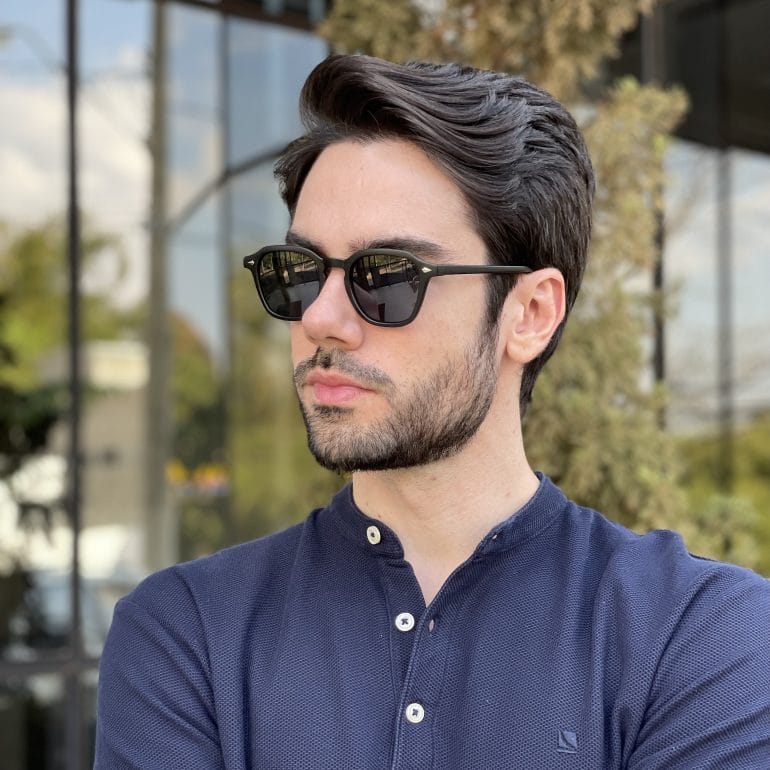 safine com br oculos de sol masculino quadrado preto fosco vitor 2