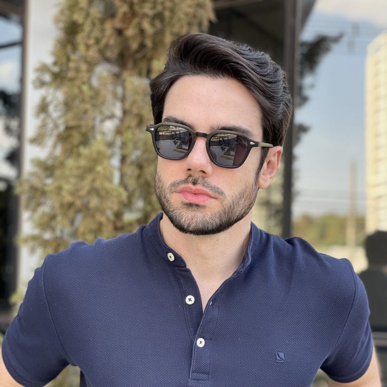 safine com br oculos de sol masculino quadrado preto fosco vitor 3