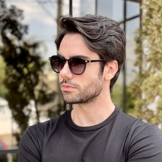 Óculos de Sol Masculino Quadrado Preto Luan
