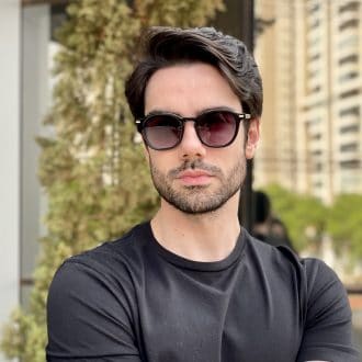 Óculos de Sol Masculino Quadrado Preto Luan