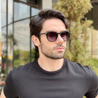 Óculos de Sol Masculino Quadrado Preto Luan