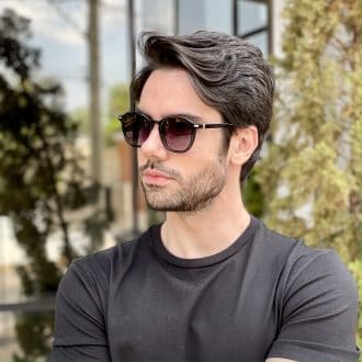 Óculos de Sol Masculino Quadrado Preto Luan