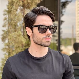 oculos de sol masculino quadrado preto raul