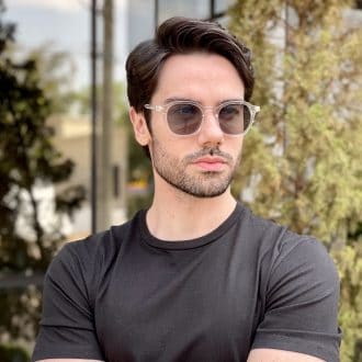 oculos de sol masculino quadrado transparente luan