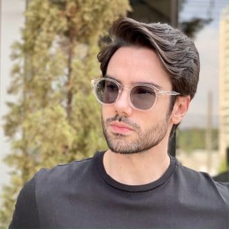oculos de sol masculino quadrado transparente luan