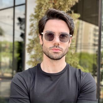 oculos de sol masculino quadrado transparente luan