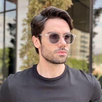 oculos de sol masculino quadrado transparente luan
