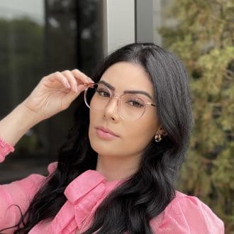 Óculos de Grau Redondo Rosé Vanessa