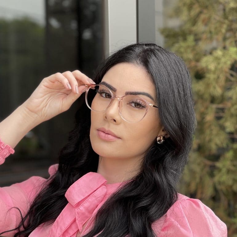 Óculos de Grau Redondo Rosé Vanessa