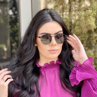 oculos 2 em 1 clip on hexagonal preto maisa