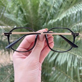 Óculos de Grau Quadrado Preto Maiara