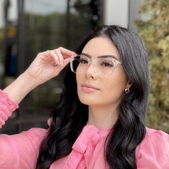 Óculos de Grau Quadrado Transparente Marisa