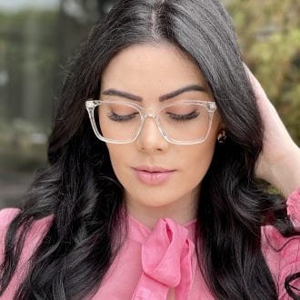 Óculos de Grau Quadrado Transparente Marisa