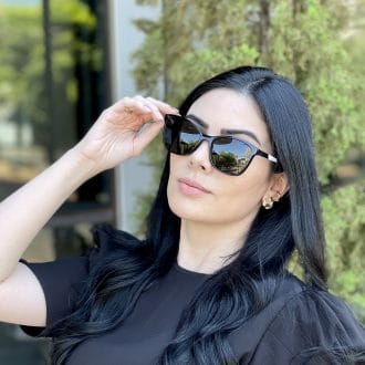 Óculos 2 em 1 Clip-On Gatinho Preto Becky