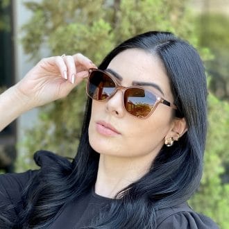 Óculos 2 em 1 Clip-On Gatinho Marrom Becky