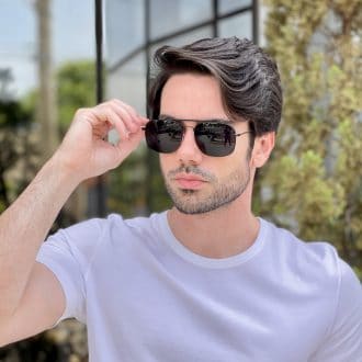 Óculos de Sol Masculino Aviador Preto Murilo