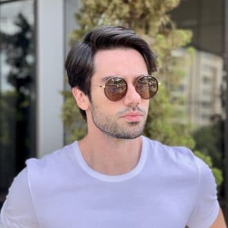 Óculos de Sol Masculino Aviador Marrom Benício