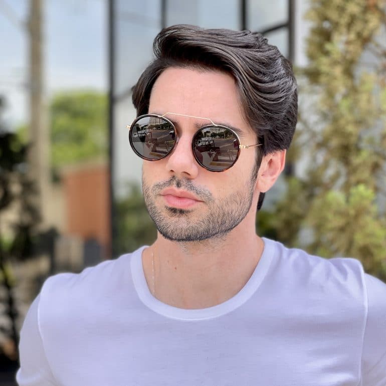 Óculos de Sol Masculino Aviador Tartaruga Benício