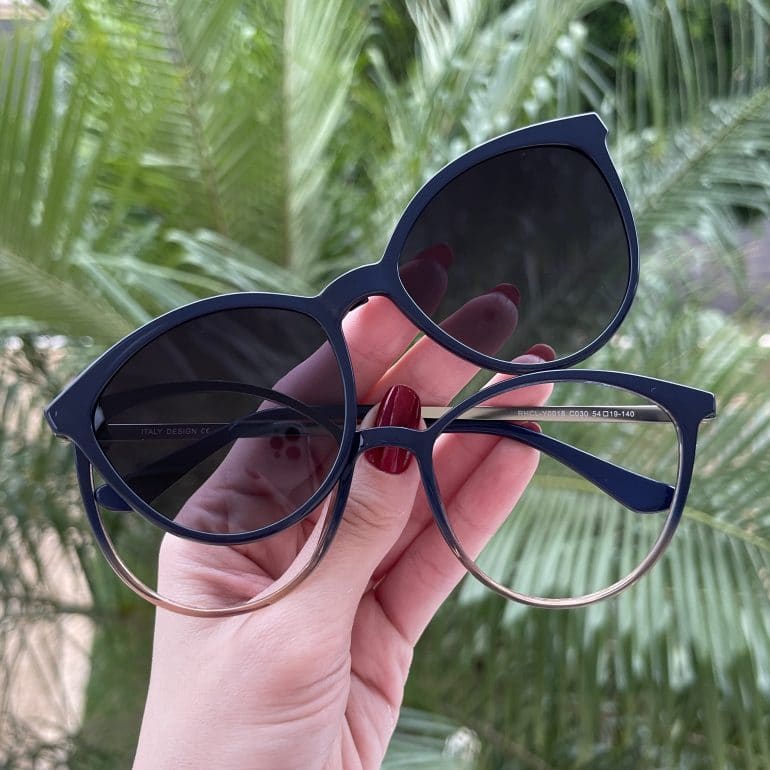 safine com br oculos 2 em 1 clip on gatinho azul com nude analu