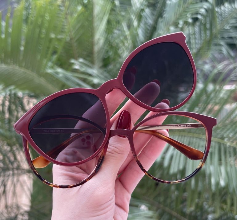 safine com br oculos 2 em 1 clip on gatinho marsala com tartaruga analu 2