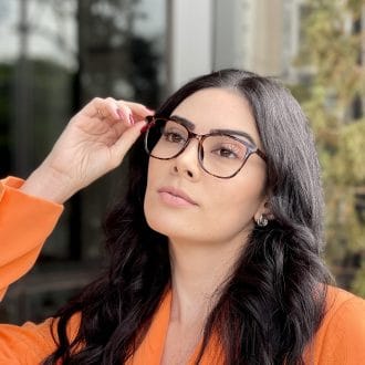 Óculos 2 em 1 Clip-On Acetato Gatinho Tartaruga Tami 1