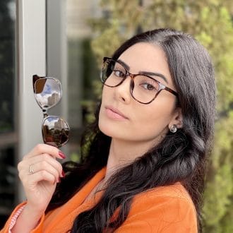 Óculos 2 em 1 Clip-On Acetato Gatinho Tartaruga Tami