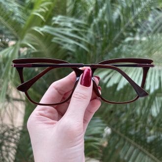 safine com br oculos de grau em acetato gatinho marrom alicia