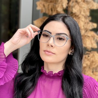 Óculos de Grau Gatinho Azul Micaela