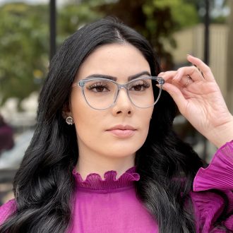 Óculos de Grau Gatinho Azul Micaela