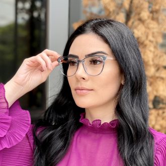 Óculos de Grau Gatinho Azul Micaela