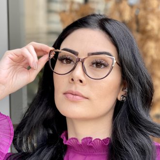 Óculos de Grau Gatinho Marrom Yasmin