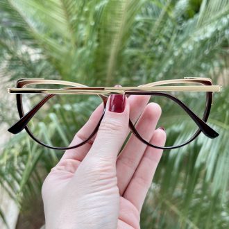 Óculos de Grau Gatinho Marrom Yasmin