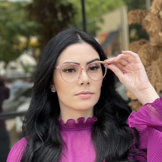 Óculos de Grau Gatinho Rosa Olivia