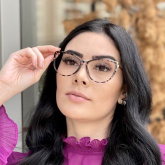 Óculos de Grau Gatinho Tartaruga Yasmin