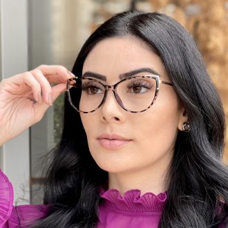 Óculos de Grau Gatinho Tartaruga Yasmin