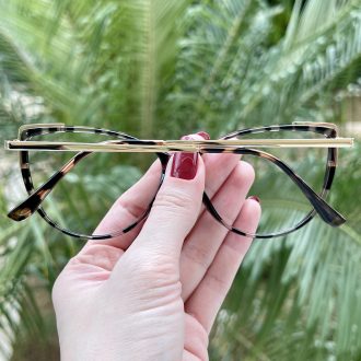 Óculos de Grau Gatinho Tartaruga Yasmin