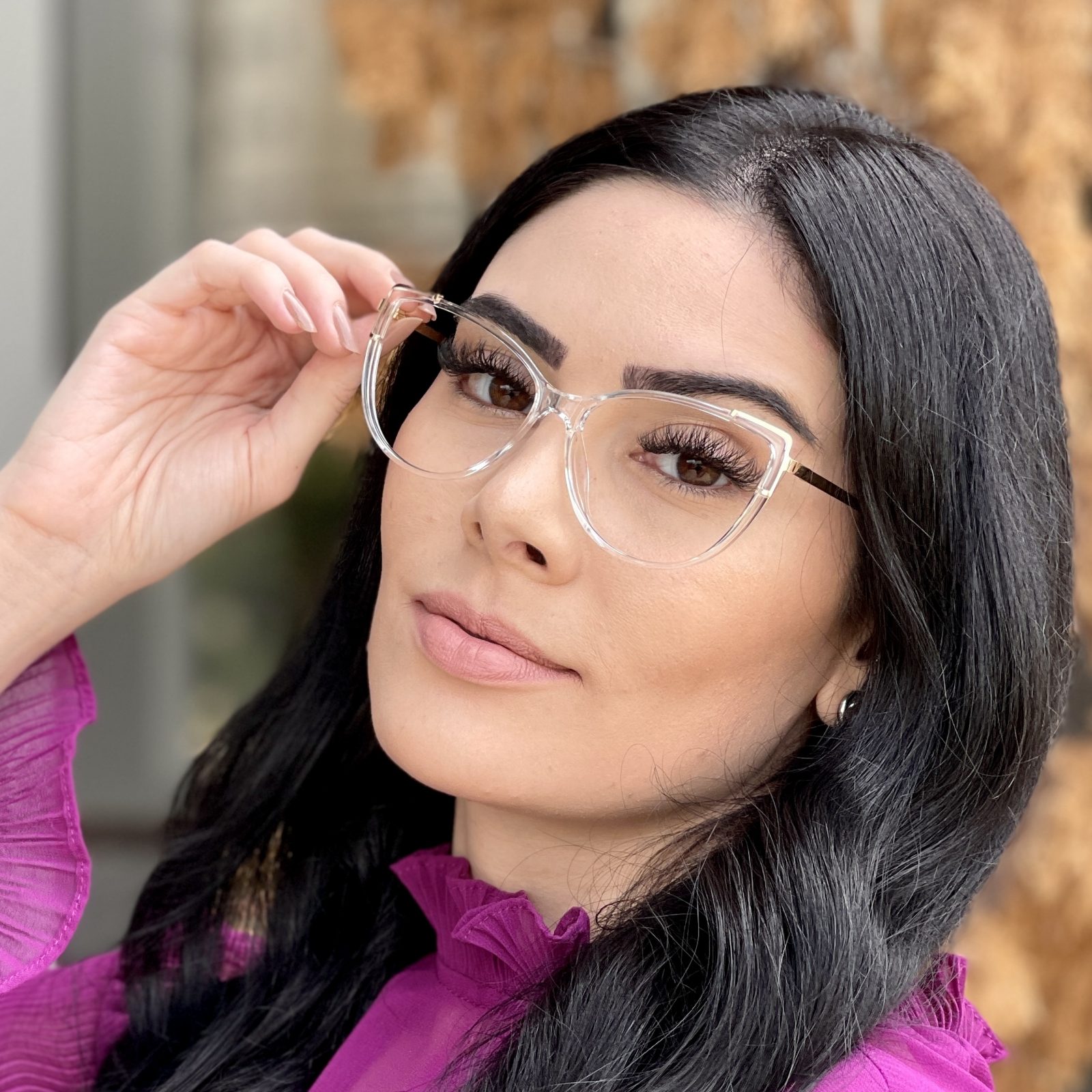 Óculos de Grau Gatinho Transparente Yasmin Óculos de Grau Gatinho Transparente Yasmin